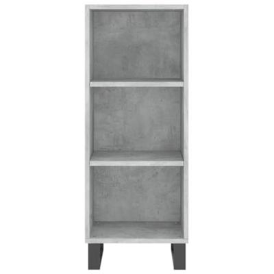 Dressoir 34,5x32,5x90 cm bewerkt hout betongrijs
