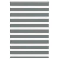 VidaXL Zebra rolgordijn 115x150 cm stofbreedte 110,9 cm donkergrijs - thumbnail