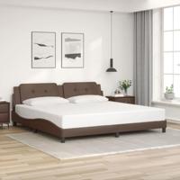 Bedframe met LED-verlichting kunstleer bruin 200x200 cm - thumbnail