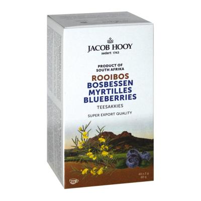 Jacob Hooy Rooibosthee bosbessen 40 Zakjes Jacob Hooy Rooibosthee bosbessen 40 Zakjes
