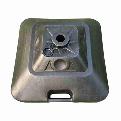 Marbueno Base Parasol Vierkant Plástico 45x45x27 cm 30L Zwart Tuin, Zwembad, Terras