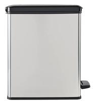 Slanke prullenbak - SLIM BIN - CURVER - 25L - Compact ontwerp - 41 x 27 x 55 cm - Metallic grijs - thumbnail