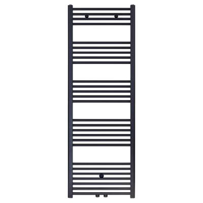 Designradiator BWS Nile Gobi 160x60 cm Geborsteld Mat Zwart Midden/zij-aansluiting Designradiator BWS Nile Gobi 160x60 cm Geborsteld Mat Zwart Midden/zij-aansluiting