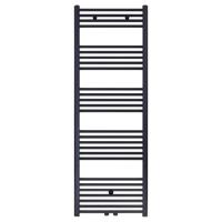 Designradiator BWS Nile Gobi 160x60 cm Geborsteld Mat Zwart Midden/zij-aansluiting - thumbnail
