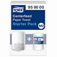 Tork - Poetspapier Dispenser Centerfeed M2 Starter Pack - (95 90 00) - thumbnail