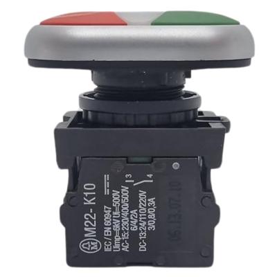 Eaton 216509 M22-DDL-GR-X1/X0/K11/230-W Dubbele drukknop 1x uit/(aan) Moment IP66 1 stuk(s)