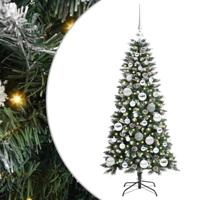 Kunstkerstboom met 150 LED Groen 120 cm PVC en Plastic en Staal - thumbnail