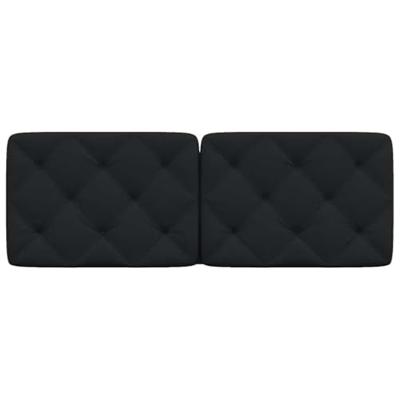 Hoofdbordkussen 140 cm stof zwart