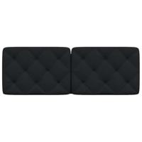 Hoofdbordkussen 140 cm stof zwart - thumbnail