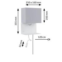 Paulmann Merani 78913 LED-wandlamp E27 2.5 W LED Grijs, Wit - thumbnail