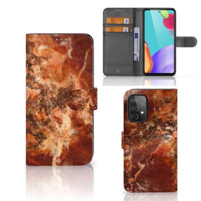 Samsung Galaxy A52 | Bookcase | Marmer Bruin