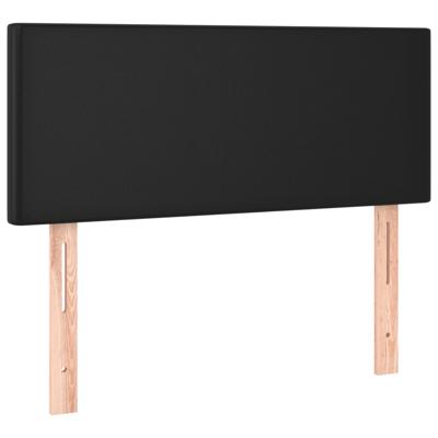 Boxspring met matras kunstleer zwart 140x190 cm - thumbnail