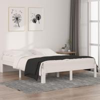 Bedframe massief grenenhout wit 140x190 cm - thumbnail