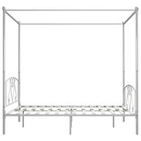 Hemelbedframe metaal wit 180x200 cm - thumbnail