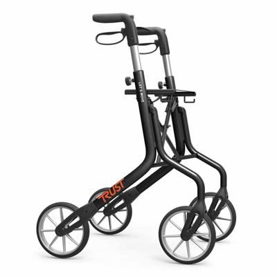 Rollator Let's Move (5,4 kg) | TrustCare | Lichtgewicht rollator | Zonder remkabels | Kleur: Zwart | TCLMO201