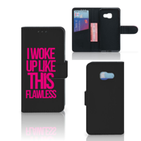 Samsung Galaxy A3 2017 Hoesje met naam Woke Up - Origineel Cadeau Zelf Maken - thumbnail