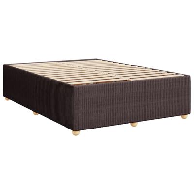 Bedframe zonder matras stof donkerbruin 140x190 cm