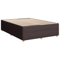 Bedframe zonder matras stof donkerbruin 140x190 cm - thumbnail