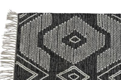 Tapijt DKD Home Decor Wit Zwart Katoen (200 x 290 x 1 cm)