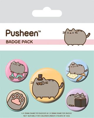 Pusheen Pin-Back Buttons 5-Pack Fancy Pusheen Pin-Back Buttons 5-Pack Fancy