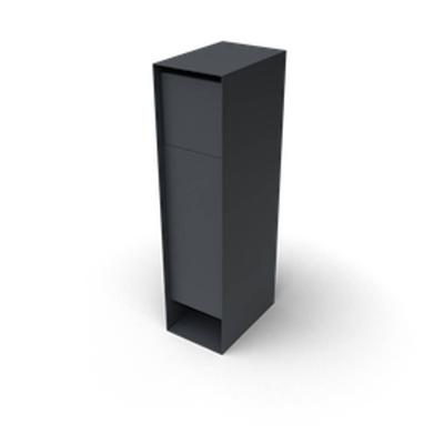 Pakun brievenbus zwartgrijs ral 7021 300x450x1200 mm Geroba - Geroba