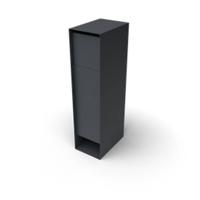 Pakun brievenbus zwartgrijs ral 7021 300x450x1200 mm Geroba - Geroba - thumbnail