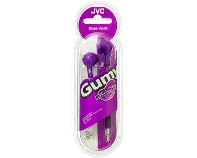 JVC Gumy In-Ear Bedrade Hoofdtelefoon Oortelefoon Compatibel met iPod, iPhone, Samsung - Paars