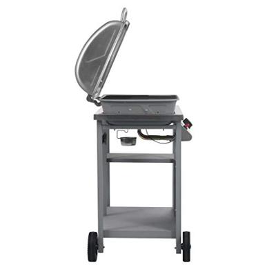 VidaXL Gasbarbecue met 3-laags zijtafel zwart en zilverkleurig