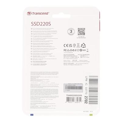 Transcend 220S 480 GB SSD harde schijf (2.5 inch) SATA 6 Gb/s Retail TS480GSSD220S Transcend 220S 480 GB SSD harde schijf (2.5 inch) SATA 6 Gb/s Retail TS480GSSD220S