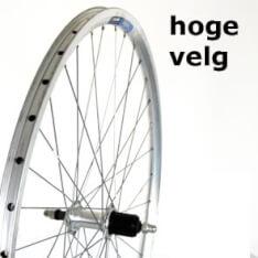 Roland achterwiel 28 vast cass 8v alu v-profil zilver