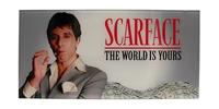 Scarface Glass Poster The World Is Yours (Grey Background) 60 x 30 cm - thumbnail