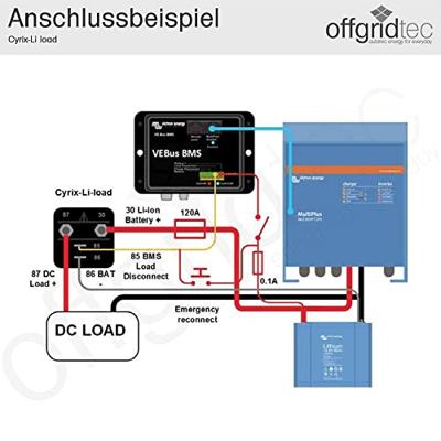 Victron Energy Cyrix-Li-Last 24/48V-120A Vermogensrelais CYR020120450 46 mm x 46 mm x 80 mm