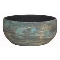 Floran schaal madeira blauw goud maat in cm: 13 x 28 - thumbnail