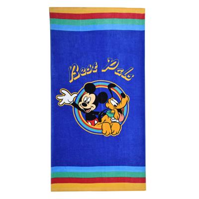 Disney strandlaken Mickey & Pluto junior 70 x 140 cm katoen blauw