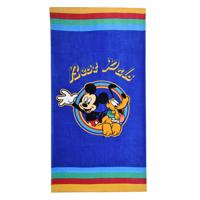 Disney strandlaken Mickey & Pluto junior 70 x 140 cm katoen blauw - thumbnail