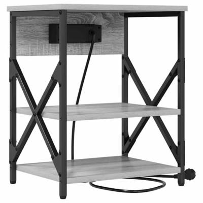 Nachtkastje 2 pcs Grijs Sonoma 41 x 31 x 51 cm Bewerkt hout