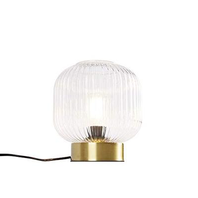 QAZQA Art Deco tafellamp messing - Karel