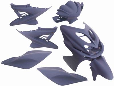 Plaatset 9-delig Edge voor Yamaha Aerox tot bouwjaar 2014 - mat donkerblauw Plaatset 9-delig Edge voor Yamaha Aerox tot bouwjaar 2014 - mat donkerblauw