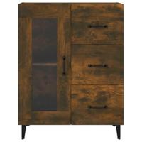 Dressoir 69,5x34x90 cm bewerkt hout gerookt eikenkleurig - thumbnail