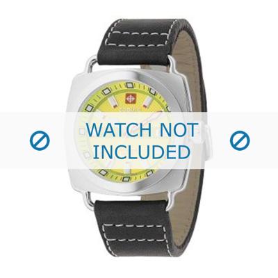 Horlogeband Zodiac ZO2601 Leder Zwart 28mm