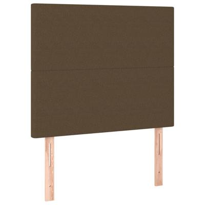 Boxspring met matras en LED stof donkerbruin 120x200 cm - thumbnail
