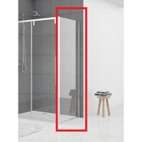 Van Rijn Products ST06 Vaste Wand - 70x200cm - Helder glas - dikte 8mm - tbv hoekcabine - muurprofiel - Chroom ST0635070W - thumbnail