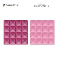 Connetix Base Plate Pastel Roze/Rood 2 stuks - thumbnail
