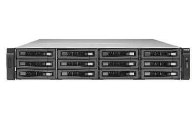 Turbo NAS TVS-EC1280U-SAS-RP-16G (non-ECC ram) - NAS-server - 12 bays - rack-uitvoering - 0, 1, 1E, 5, 6, 10, JBOD - Gigabit Ethernet
