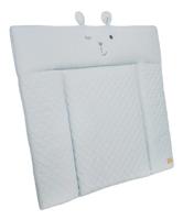 Verschoonmatje - ROBA - Benny Bear gezicht - 85 x 75 cm - Lichtblauw - thumbnail