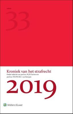 Kroniek van het strafrecht 2019 - H.J.B. Sackers - Paperback (9789013158632)