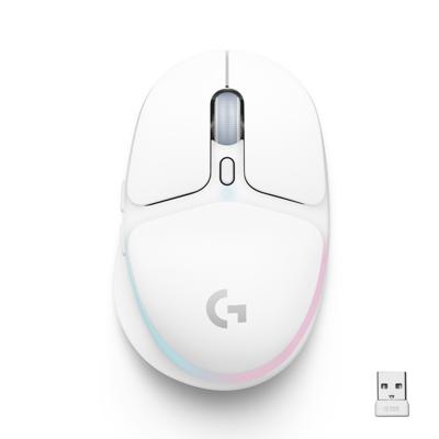 Logitech G - Gamingmuis - Draadloos - G705 LIGHTSYNC RGB-verlichting, Bluetooth, lichtgewicht - White Mist