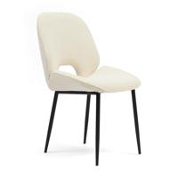 Rivièra Maison Eetkamerstoel 'Mr. Beekman' Bouclé, kleur Simply White - thumbnail