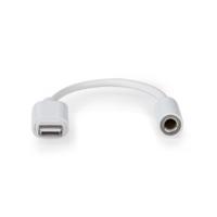Lightning Adapter | Apple Lightning 8-Pins | 3,5 mm Female | Vernikkeld | 0.10 m | Rond | TPE | Wit - thumbnail
