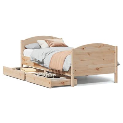 Bedframe zonder matras massief grenenhout 180x200 cm